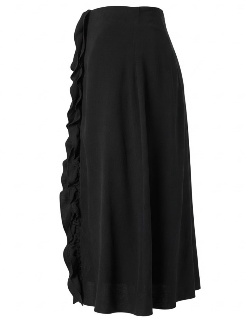 Prada Pleated Ruffle Black Skirt from 2015 Line- NWOT 🖤 - Picture 2 of 5